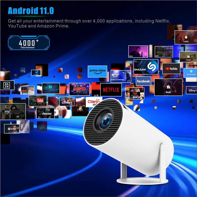 HY300 Pro 4K Projector, Android 11, WiFi6, 260ANSI, Home Cinema