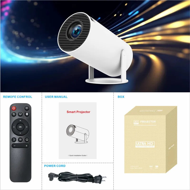 HY300 Pro 4K Projector, Android 11, WiFi6, 260ANSI, Home Cinema