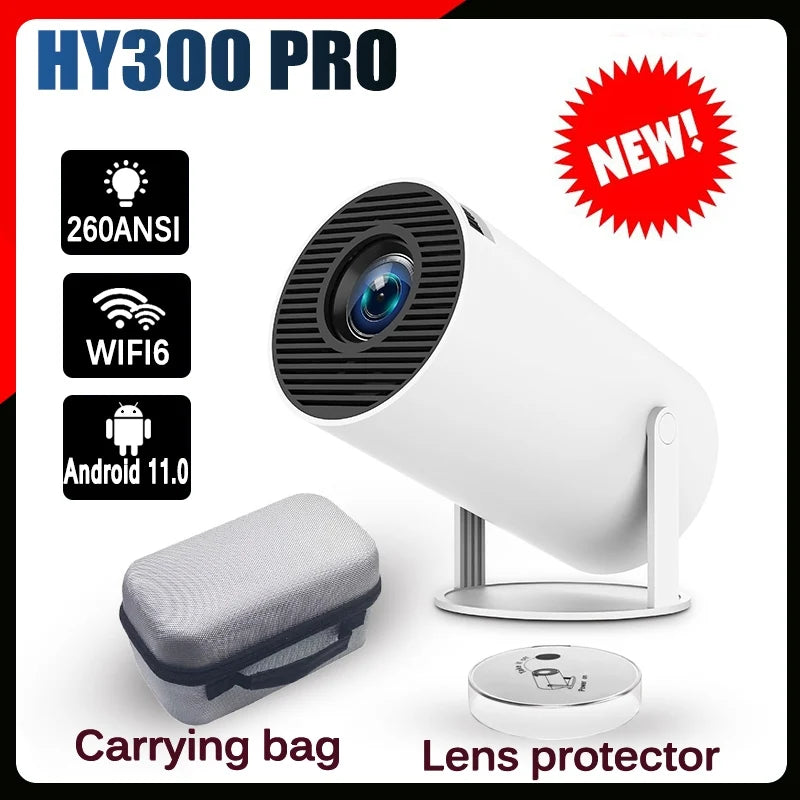 HY300 Pro 4K Projector, Android 11, WiFi6, 260ANSI, Home Cinema