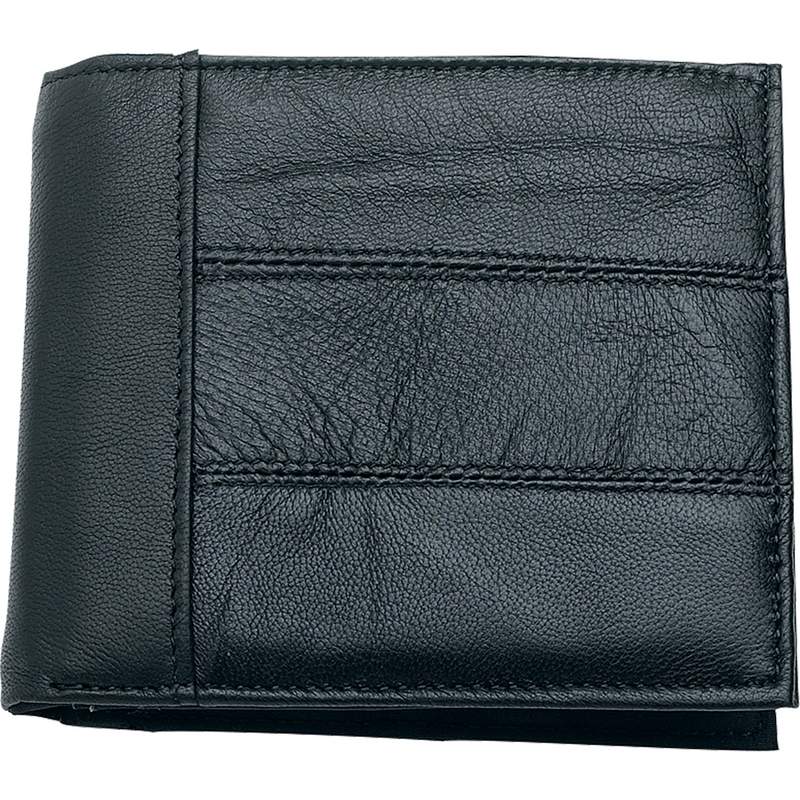 Embassy Men's Solid Genuine Leather Bi-Fold Wallet