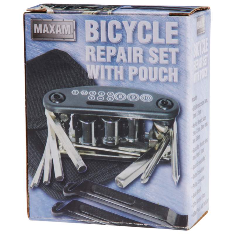 Maxam&reg; Bike Repair Set with Pouch