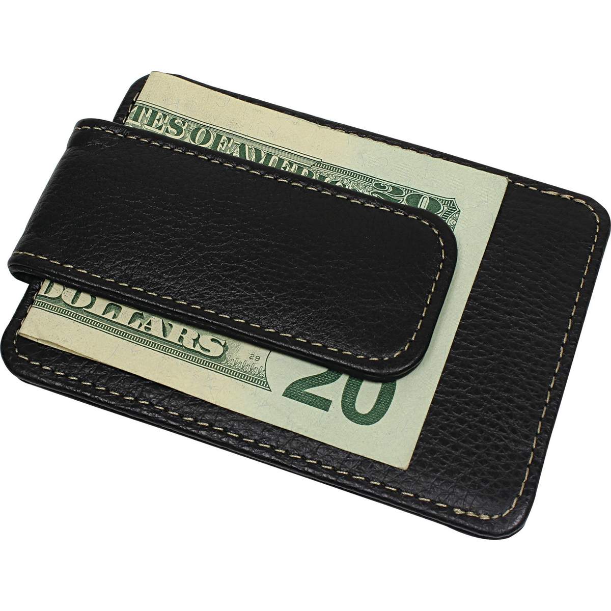 MAXAM Genuine Leather Magnetic Money Clip Wallet